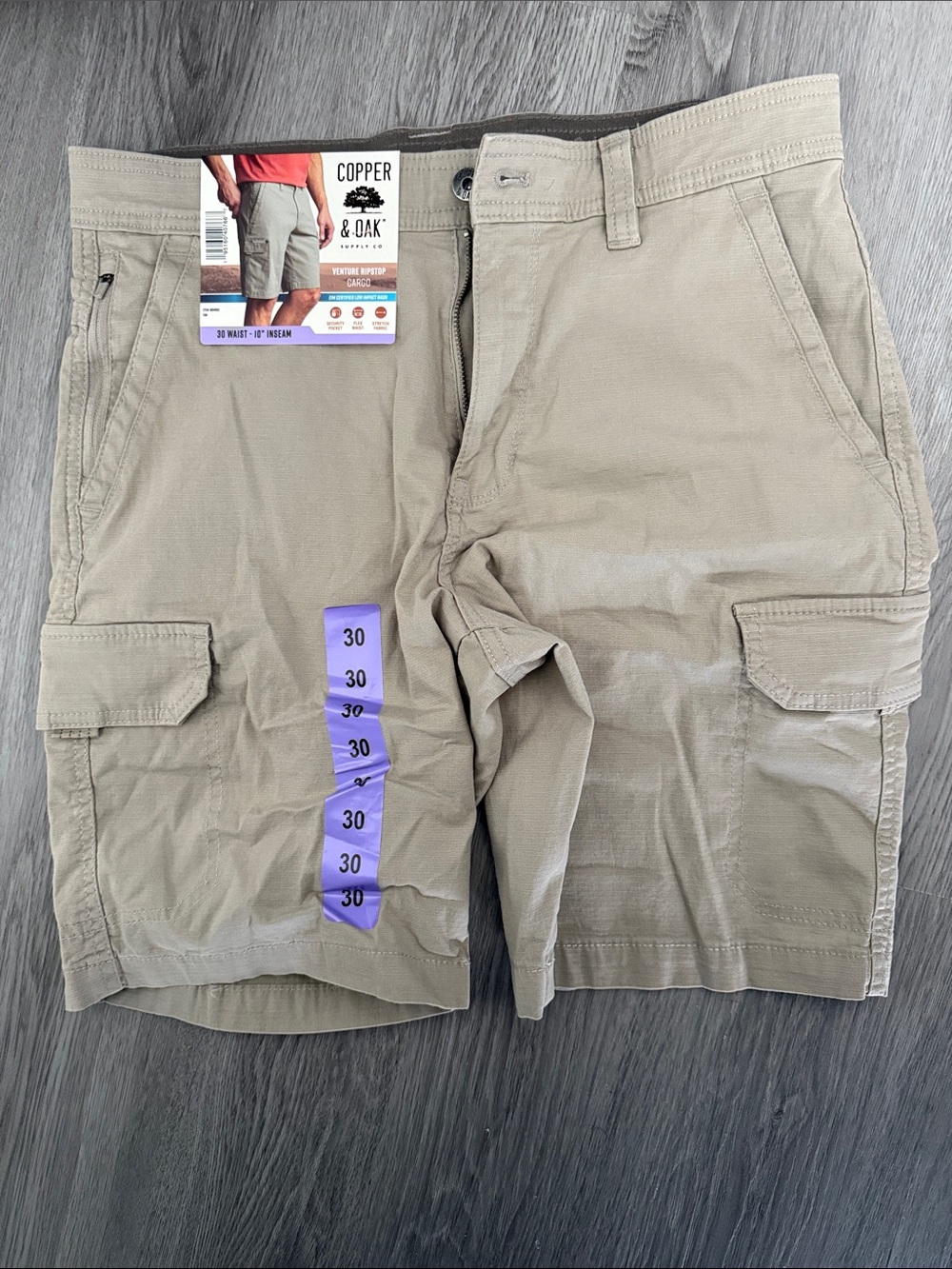 Copper & Oak Men's Cargo Shorts - Classic Fit